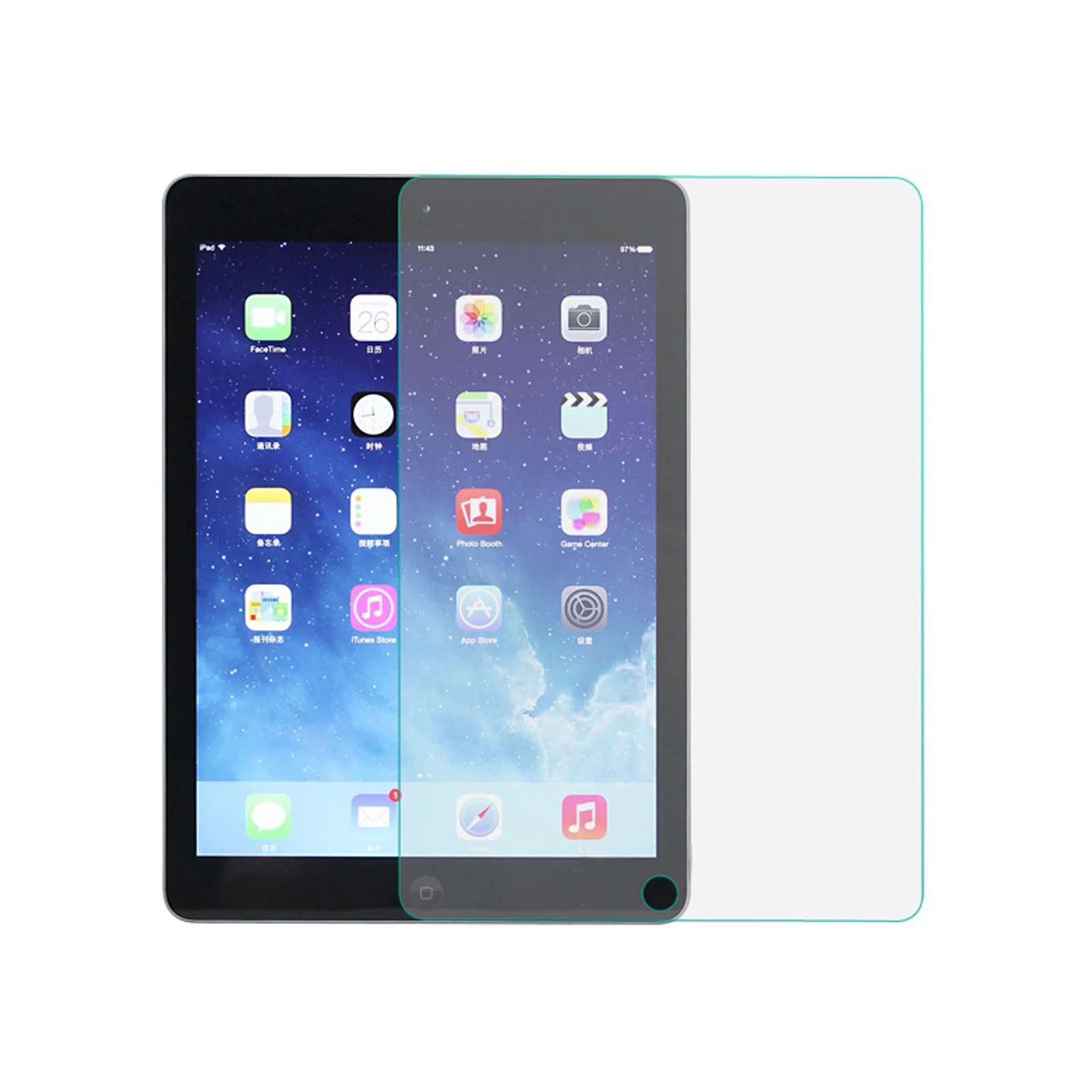 С уровнем твердости 9 H для ipad 2 3 4 воздух закаленное Стекло 9,7 дюймов пленка для ipad 2, 3, 4, ipad air 1 2 профессиональная защитная пленка 7,9 дюймов для ipad Mini 1 2 3 4 pod
