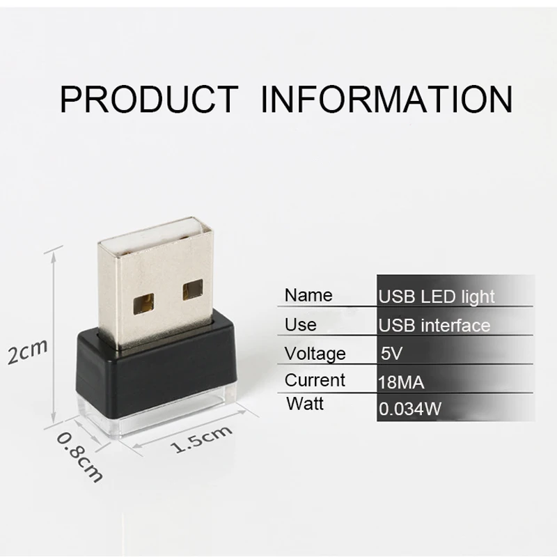 Автомобильный USB светодиодный светильник декоративная лампа универсальные