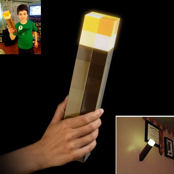 Original Light Up font b Minecraft b font Torch LED font b Minecraft b font Lamp