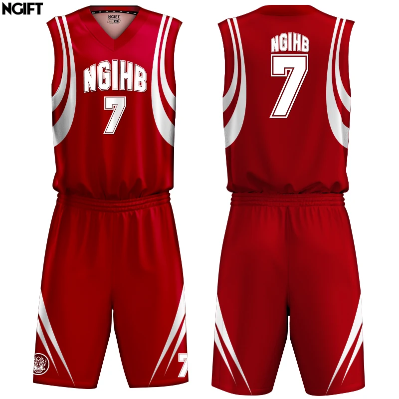 Ngift детский мужской женский баскетбольный тренировочный набор на заказ полностью сублимационный без рукавов баскетбольные Джерси шорты