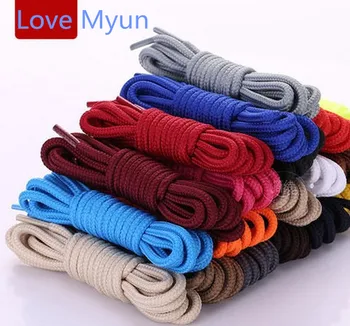 

Round shoelaces unisex fashion casual sneaker canvas leather shoe laces high quality red black yellow white blue brown shoelaces