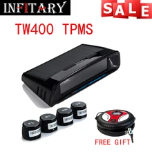 TW400 Wireless tire pressure monitoring tpms system monitor 4 external sensors with free gift Automotive inflatable pump