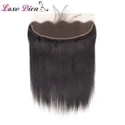 Роскошные DIVA волосы 13*4 бразильские прямые Кружева Фронтальные человеческие волосы закрытие средний/свободный/три части не Реми волосы