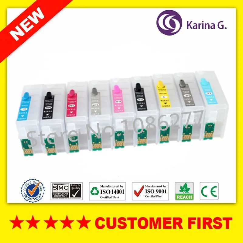 

9pcs Empty Refillable ink cartridge for T1571 T1579 for Epson Stylus Photo R3000 printer with chip