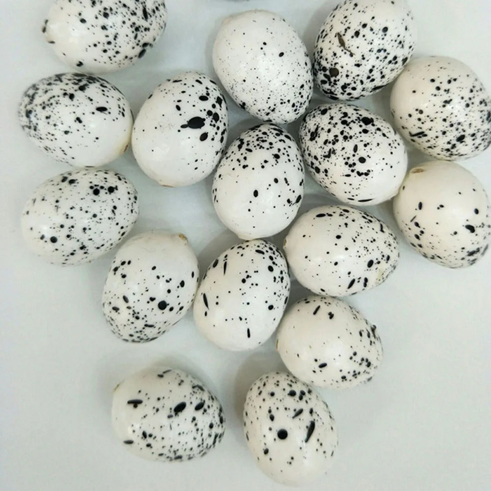 

Easter Decorations Eggs Simulation Bird Eggs Foam Mini Fake Artificial Easter Decor Quail Egg Model Home Garden Bird Nest Eggs