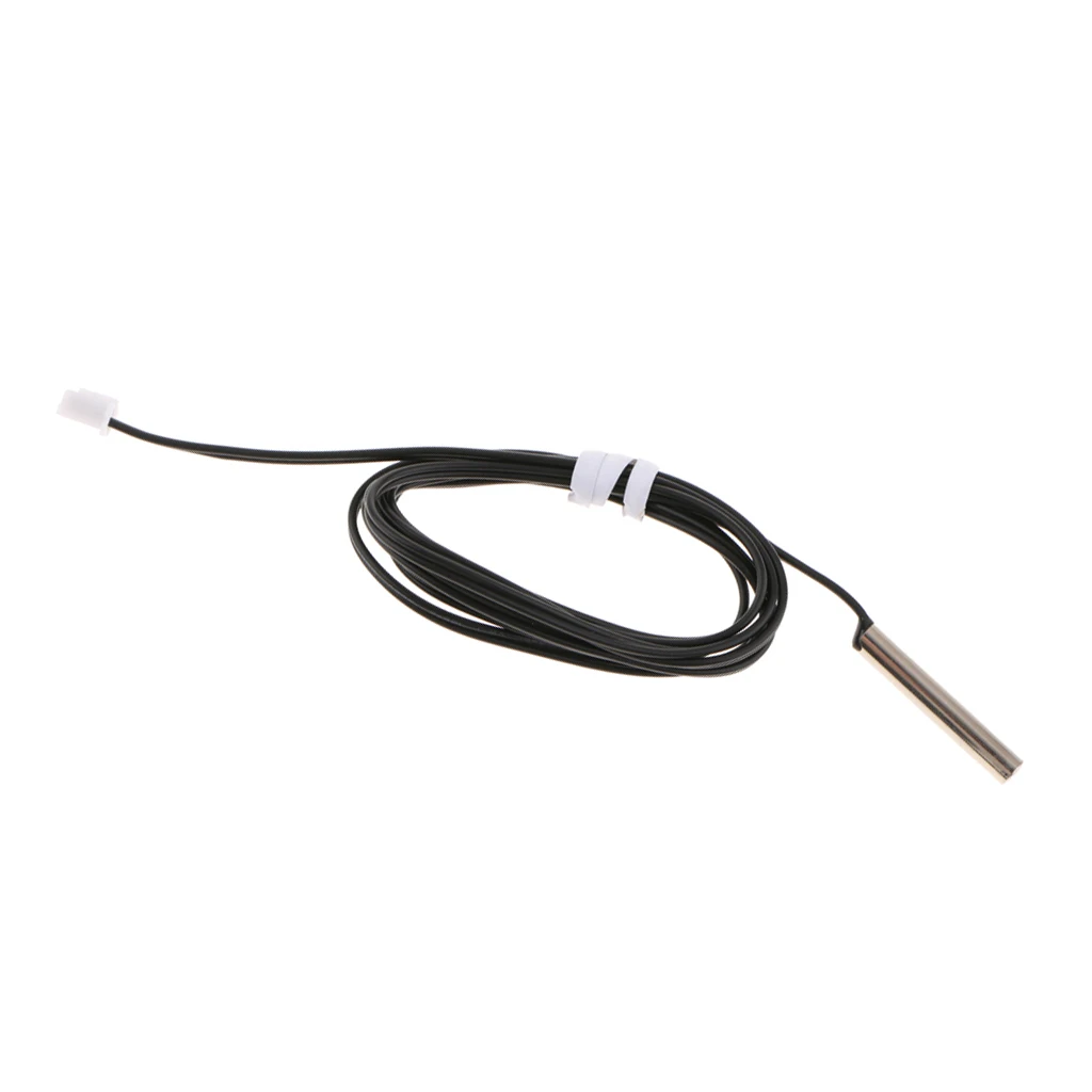 1Pcs NTC Thermistor 10K Length 1m 1% Temperature Sensor Probe 5x30mm B=3435 Stainless steel sheath Waterproof