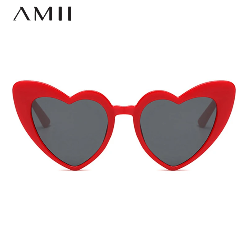 AMII Heart Sunglasses Women brand designer Cat Eye Sun Glasses Retro