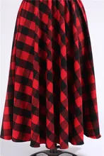 Autumn Winter Saia Feminina 6XL 7XL Maxi Long High Waist Women’s Wool Fireside Plus Size Tartan Plaid Print Skirt