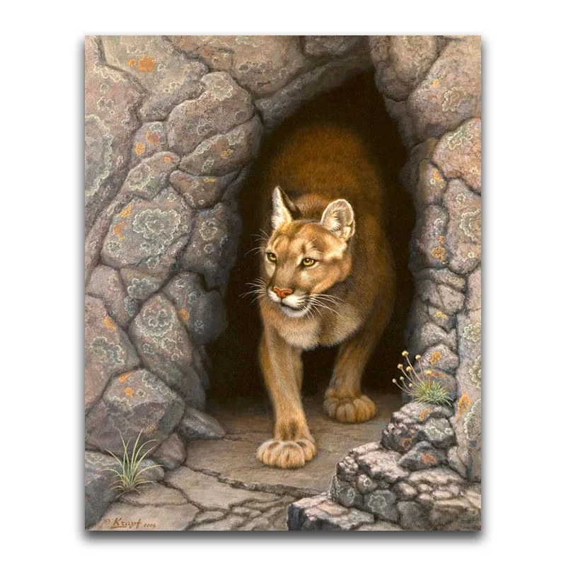 Full Round Diamond mosaic Cartoon cat 5D DIY Diamond painting tiger Full Square Diamond embroidery Cross stitch colorful lion