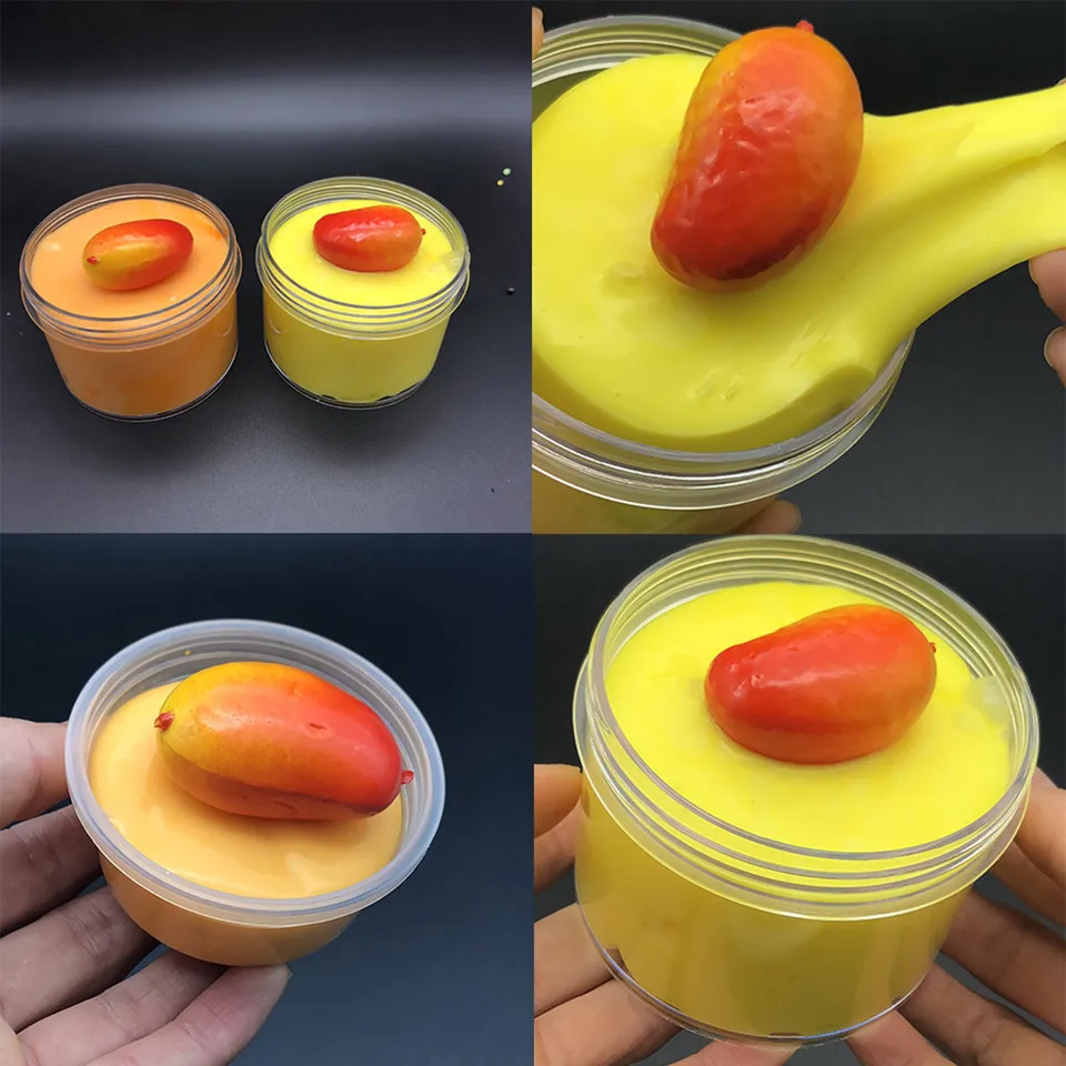 Fluffy Foam Slime Clay Toys Cotton Light Soft Charms Slime Mango Cloud Slimes Antistress Toys For Kids Adults Sludge Toy K406 Modeling Clay Aliexpress