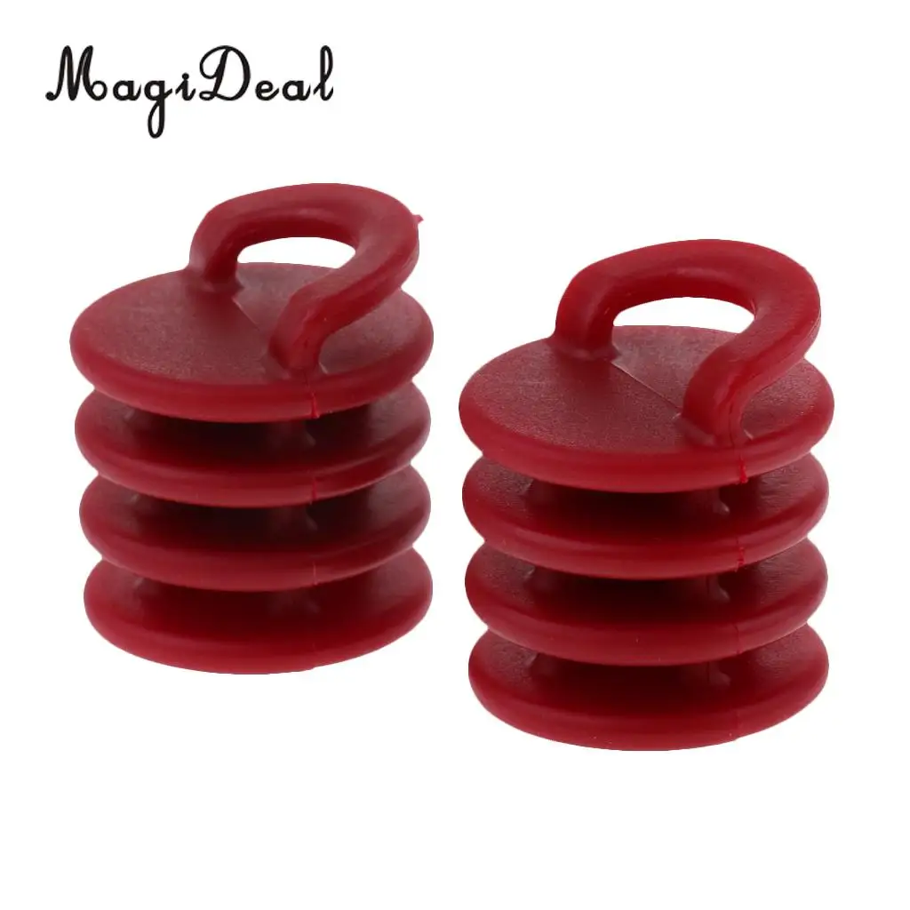 MagiDeal Strong Durable 2Pcs Nylon Kayak Boat Canoe Scupper Stoppers Drain Holes Plugs Underwater Sports Small/Large Red/Green