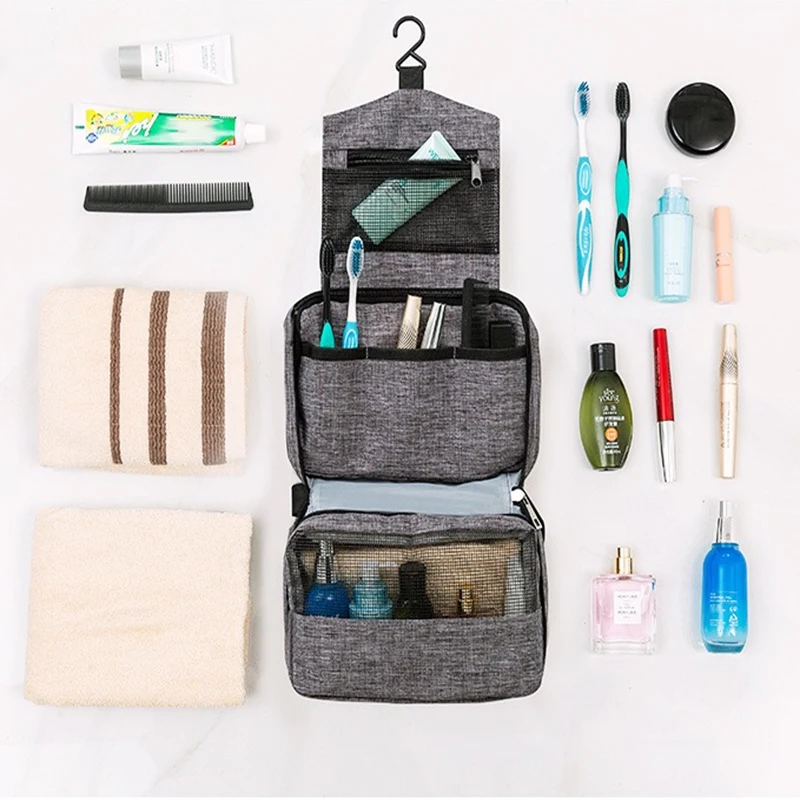  Travel Hanging Bag Cosmetic Bags Storage Organizer Toiletries Makeup Kit Zipper Gadgets Pouch Packa