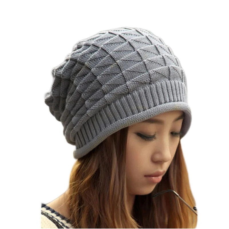 

Winter Unisex Retro Cable Crochet Knitted Beanies Warm Skullies Toucas Baggy Slouch Oversize Hats Cap For Women Men Gorro
