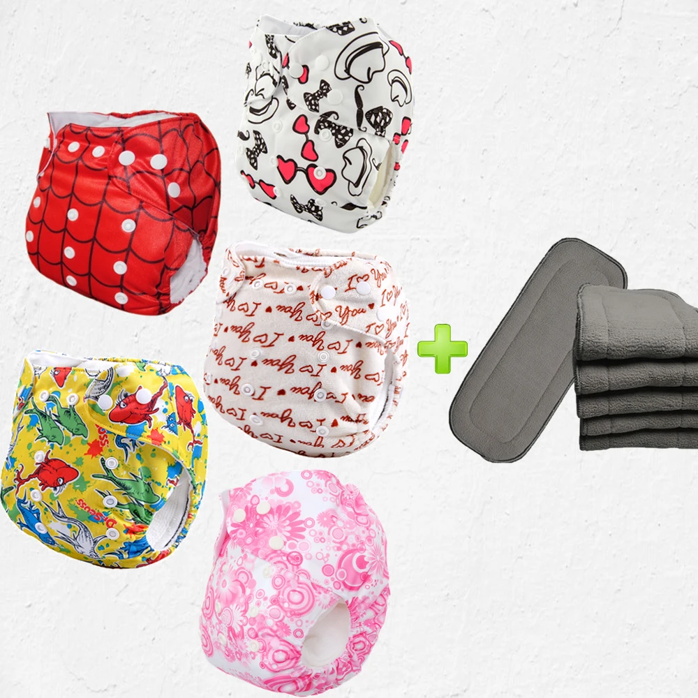 100 Organic Cotton Newborn Baby Single Snap all in one cloth diapers