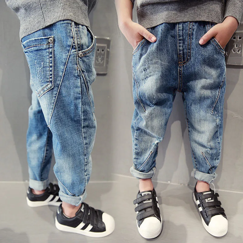 

Boys Jeans 2019 Fashion Kids Trousers Spring Fall Children's Denim Leggings Child Blue Designed Clothes Autumn Pencil Pants