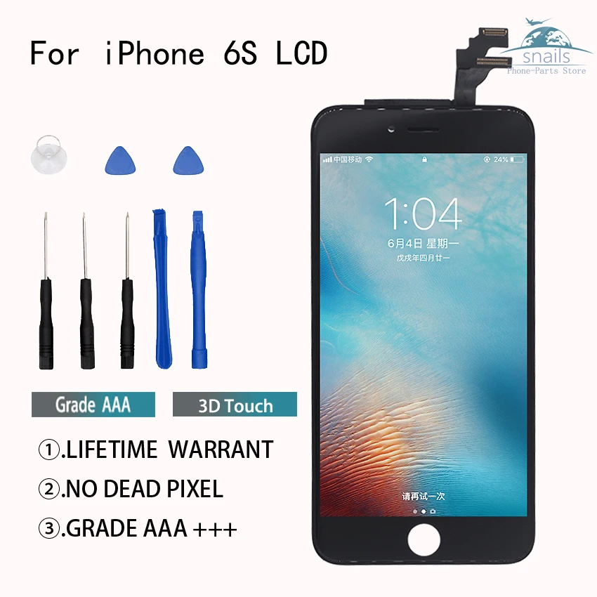 

For Apple iphone 6S LCD Display Touch Screen Assembly Replacement For Apple iphone 6S Display Touch Screen Phone Free Tools