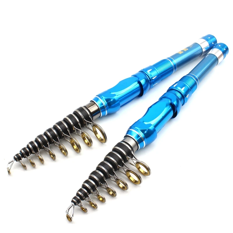 Vara de Pesca Telescópica de Fibra de Carbono Haste de Fiação Vara de Viagem de Pesca Nova Promoção! Azul 1.8m 2.1 Ultra-curto Super Difícil 1.5 m 19 Cheap Varas de pescar