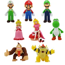 Buy Big Size 22cm Super Mario Bros Mario Luigi Yoshi PVC Action Figure Model Doll Toys For Kids Gifts Free Shipping Free Shipping