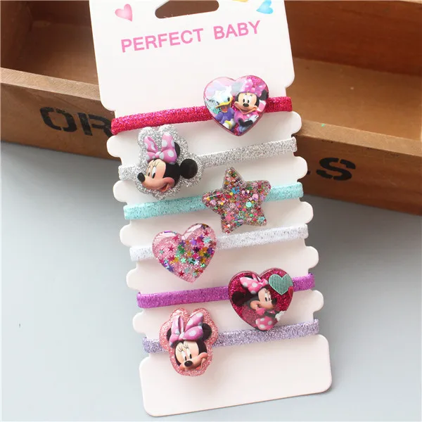 

6PCS New Cartoon Cute Cat Elastic Hair Bands Baby Headwear Girls Hair Accessories Tie Hair Ropes Children Headdress