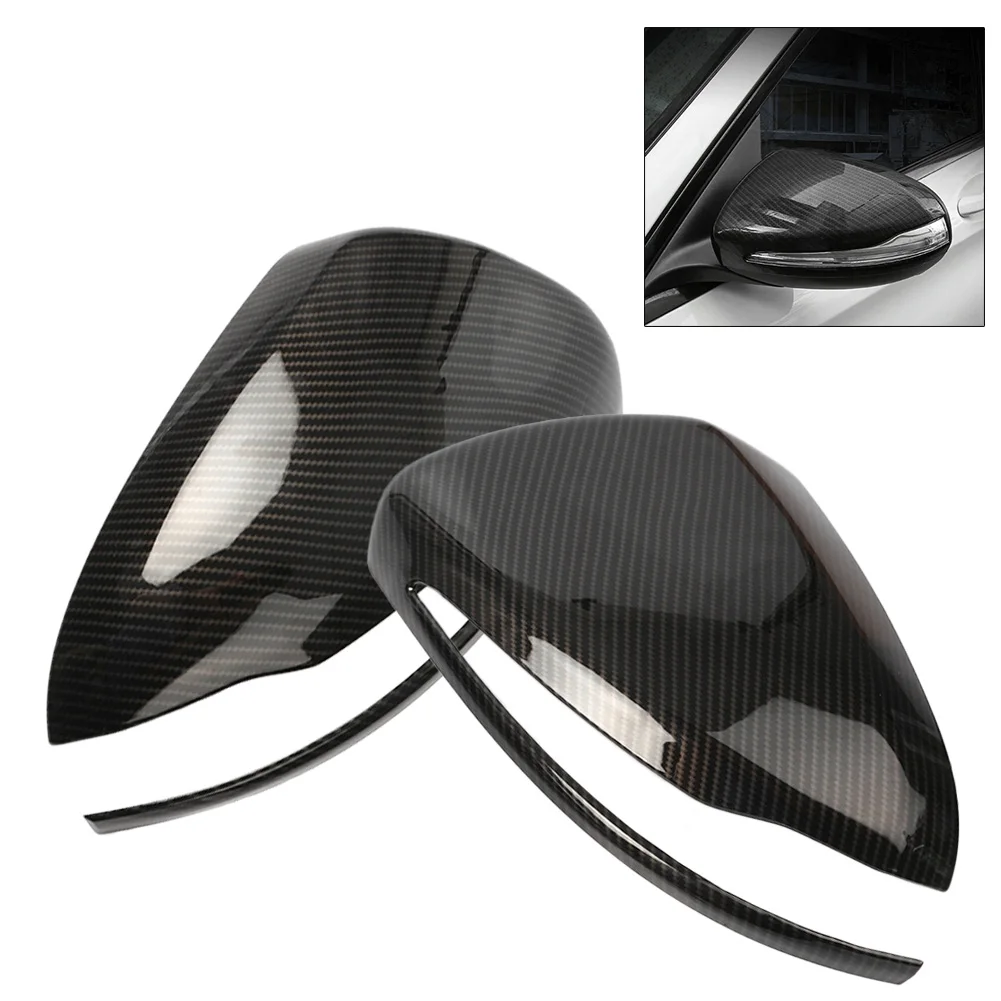 2PCS Car Rear View Rearview Side Mirror Cover Protector Trim for Benz C