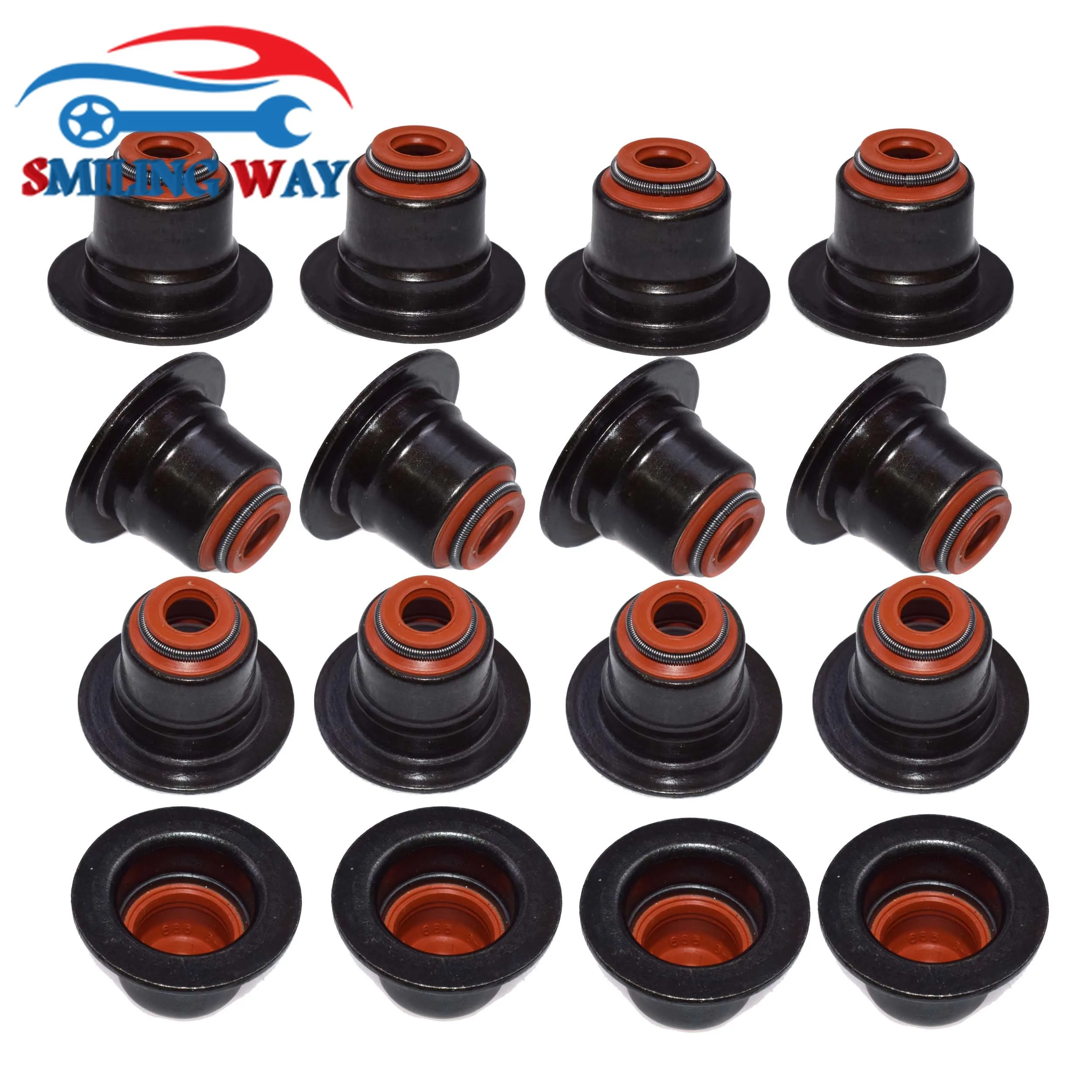 

SMILIMNG WAY# Valve Stem Seal Kit For BMW E53 E60 E63 E64 E70 E71 F01 F02 F04 F07 F10 X5 X6 4.4L 4.8L 11340029751 / 123728101