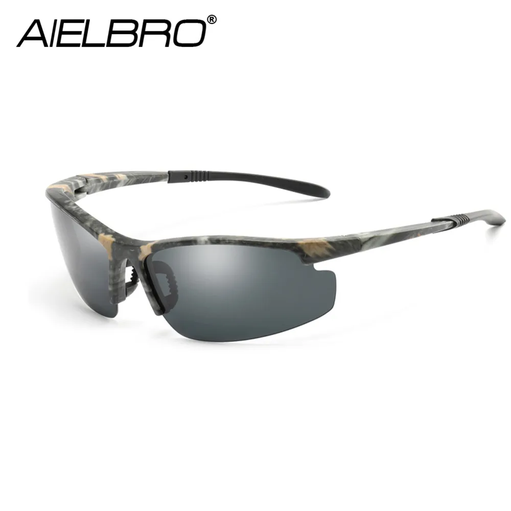 

AIELBRO High Quality Men Polarized Glasses Ultralight Windproof UV Protective Fishing Cycling Sport Sunglasses