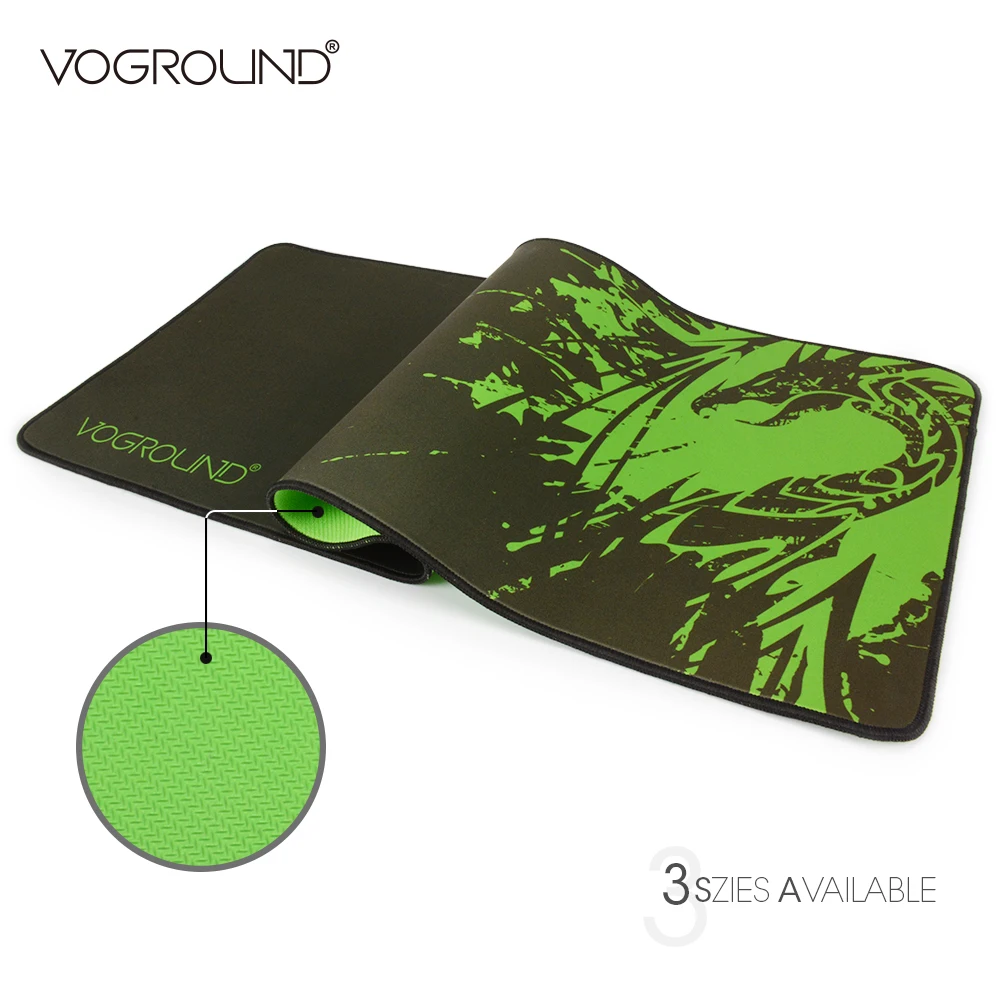Buy VOGROUND 3mm Blue Dragon Speed Mouse Pad Locking Edge Natural Rubber Large
