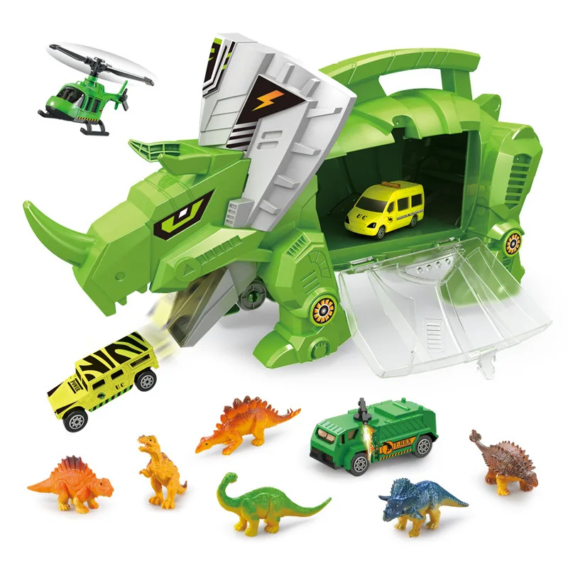 Cute Funny Toy Dinosaur Transporter High Definition Storage Box Car Kids Portable Container ...
