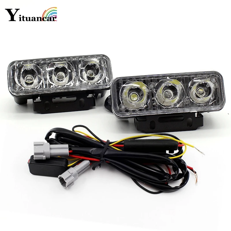 

Yituancar 2Pcs/Set Turn Signal Streering LED Strobe Flash DRL Daytime Running Light Car Styling Fog Warning Work Lamp Source