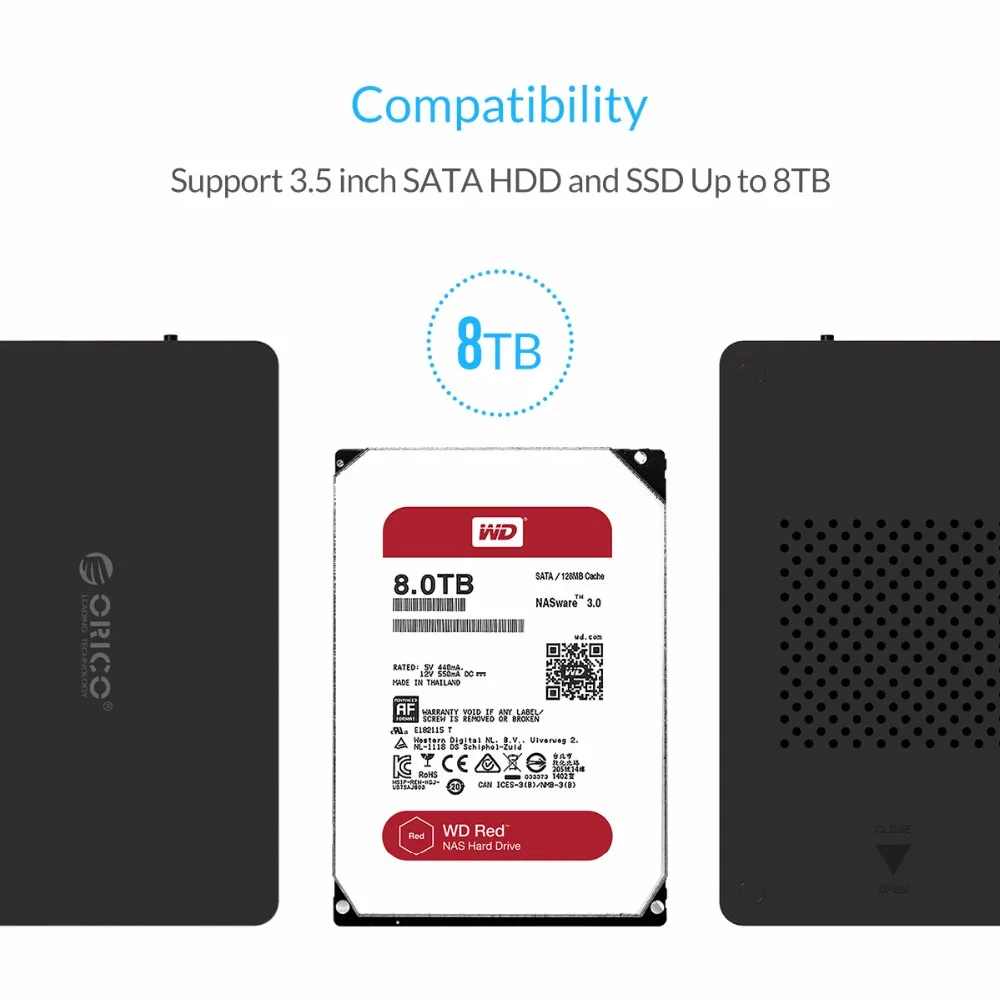 ORICO 3569S3 3,5 дюйма жесткий диск коробка Sata 3,0 USB 3,0 HDD чехол инструмент поддержка UASP протоколы ORICO жесткий диск корпус