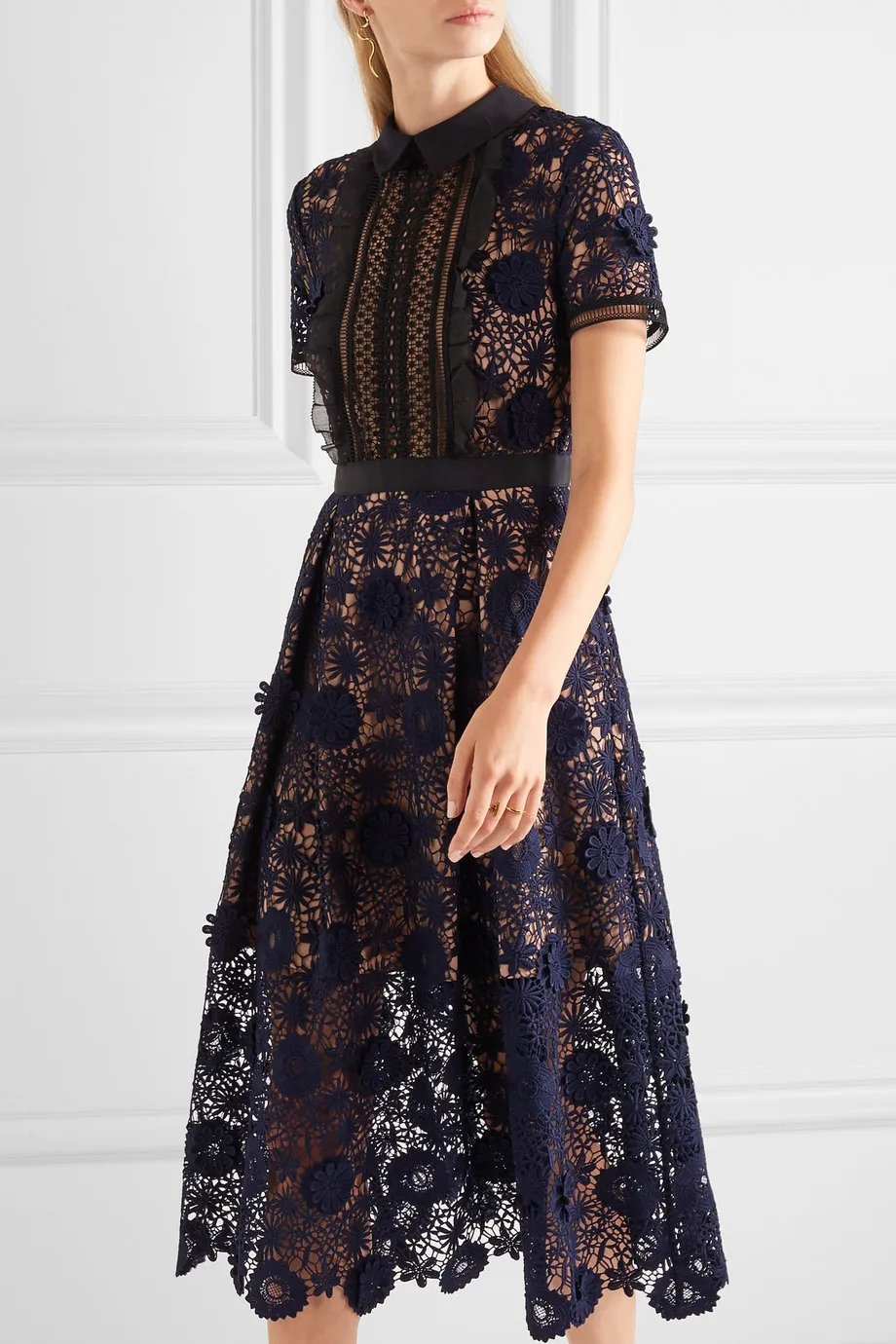 LUKAXSIKAX модное дизайнерское высококачественное подиумное платье летнее женское кружевное длинное платье с коротким рукавом