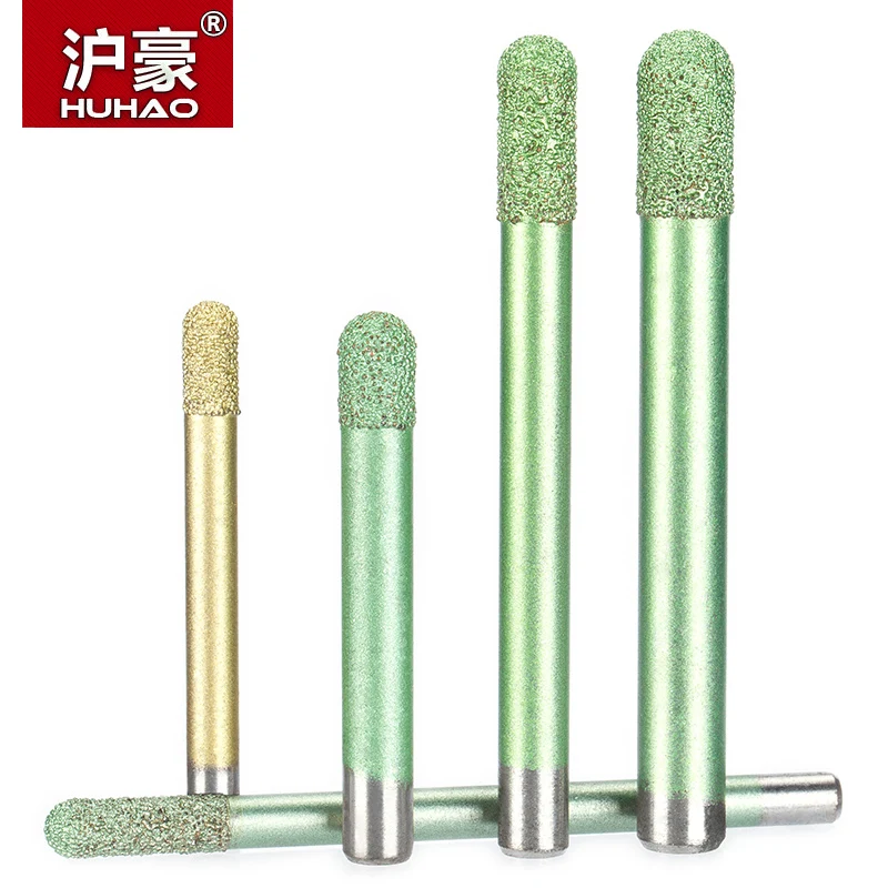  HUHAO 1PC Brazing CNC Stone Carving Router Bits Stone Carving Tools Granite Diamond Marble Engravin