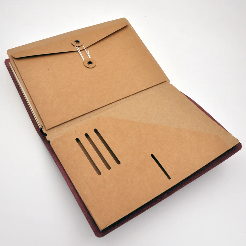 Traveler's Notebook Diary Accessory Kraft Paper Organizer Holder for