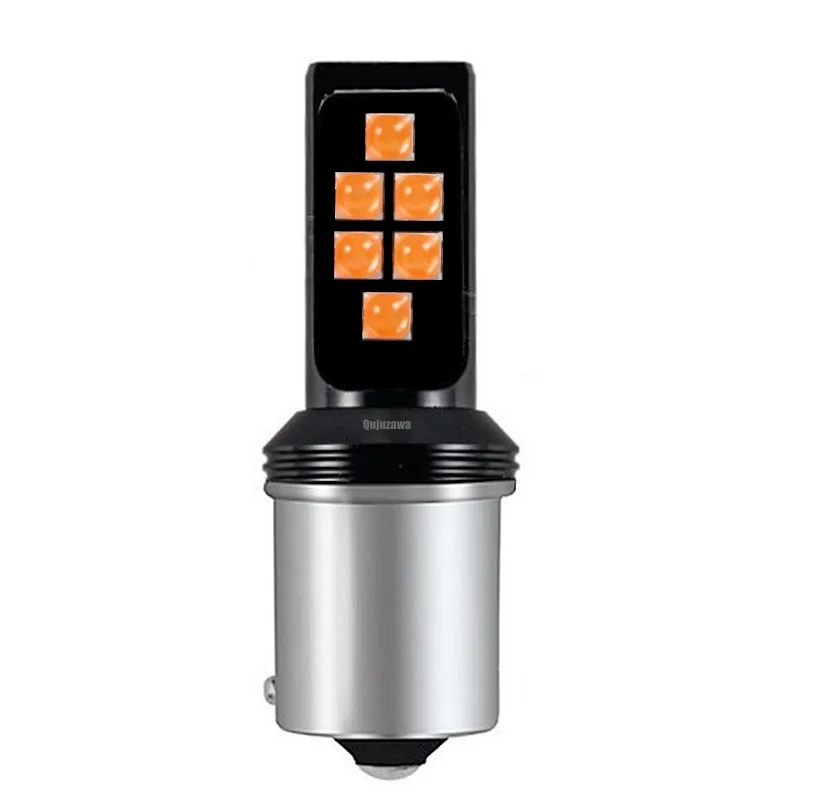 

1156PY 7507 PY21W BAU15S 12 SMD Cree Chip LED Car Rear Direction Indicator Lamp Auto Front Turn Signals Light Bulb Amber Yellow