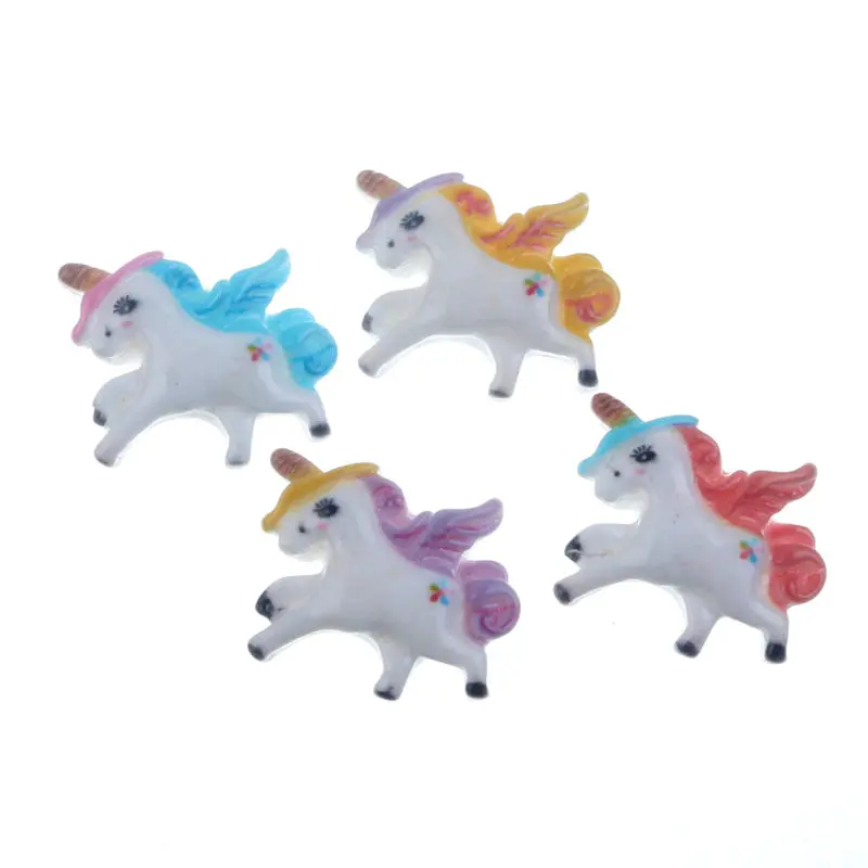 

20Pcs 25x24mm Resin Unicorn Cabochon Flatback Decoration Crafts Embellishments For Scrapbooking Diy Accessories