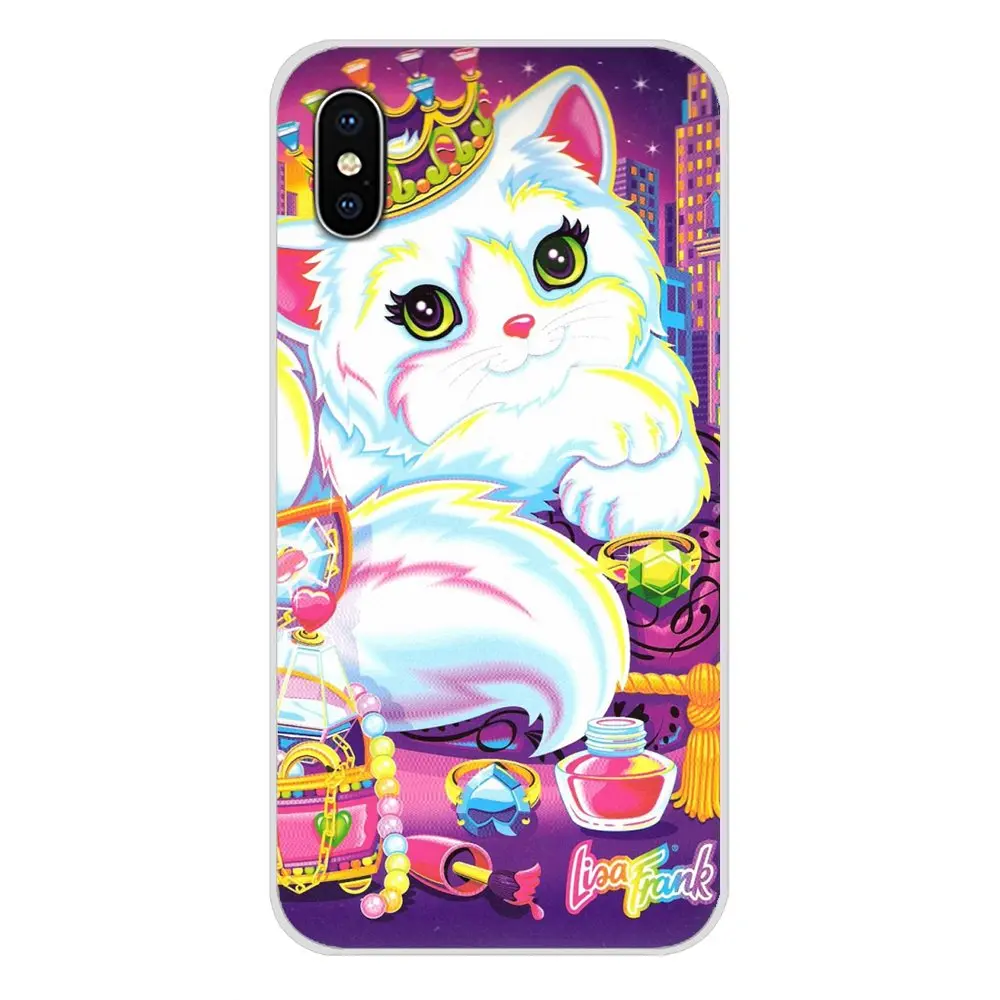 Чехол на заказ для Apple iPhone X XR XS MAX 4 4S 5 5S 5C SE 6 6S 7 8 Plus ipod touch 5 6 Rainbow Lisa Frank tiger horse dog Cat