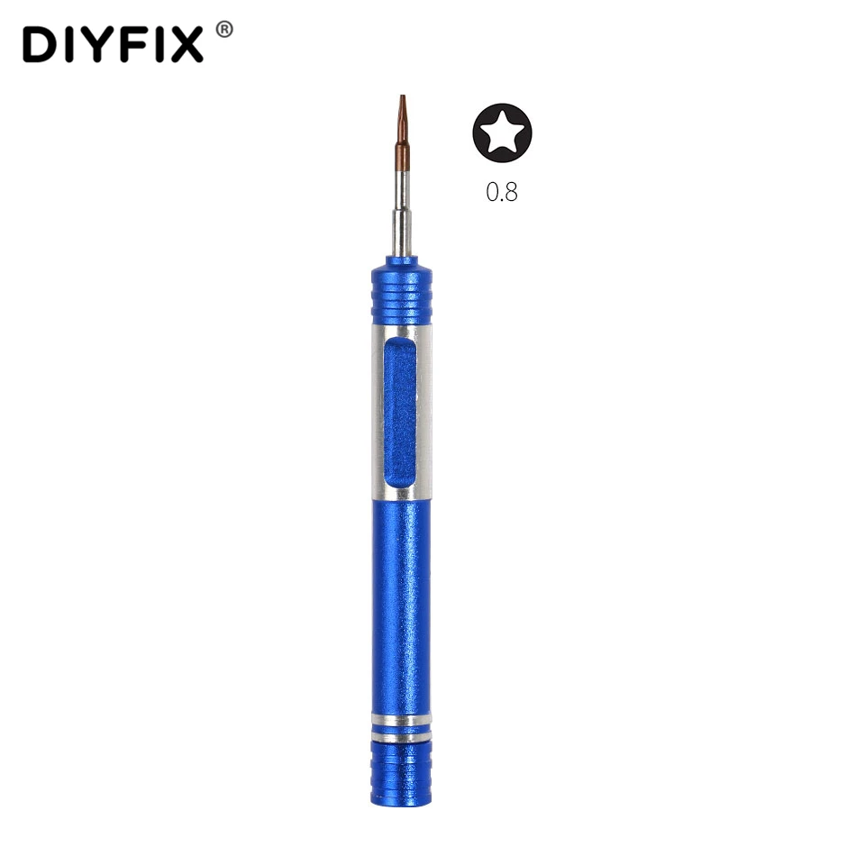 

DIYFIX 0.8mm Star Pentalobe Screwdriver for Apple iPhone 8 7 6s 6 5s 5c 5 SE Bottom 5-Point Screws Opening Tool