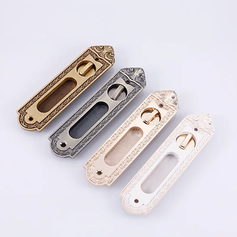 

Mute Mortice Sliding Door Locks Hidde Handle Interior Door Pull Lock Modern Anti-theft Room Wood Door Lock Furniture Hardware