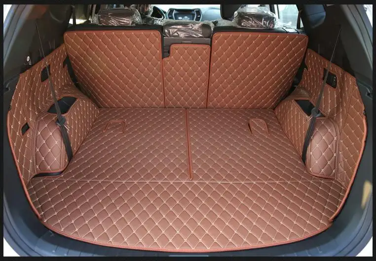 

3D Full Rear Trunk Tray Liner Cargo Mat Floor Protector foot pad mats for Hyundai Santa Fe ix45 2013 2014 2015 2016 5/7seats