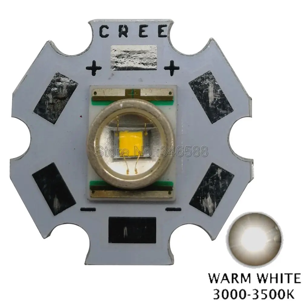 NEW Cree XLAMP XR-E Q5 LED White Chip 300LM/& 20mm Star Base for DIY