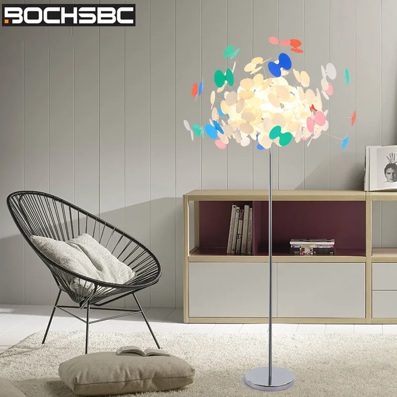 BOCHSBC разноцветный из нержавеющей стали торшер модный лук узел стоячие огни для