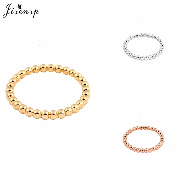 Jisensp Fashion Slim Stacking Beaded Rings Full Bead Wire Ring Simple Skinny Rin Jisensp Fashion Slim Stacking Beaded Rings Full Bead Wire Ring Simple Skinny Rin