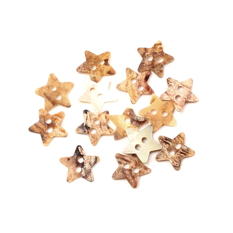 

50Pcs 13mm 2 Holes Mother of Pearl Star Shell Sewing Buttons Scrapbooking Knopf Bouton DIY Apparel Accessories