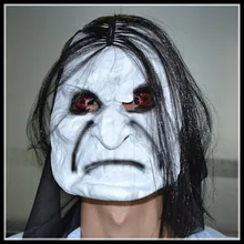 Free shipping New Halloween Party Cosplay Scary Ghost Mask Full Face Scream Mask with Hair Halloween horror Zombie Devil Mask