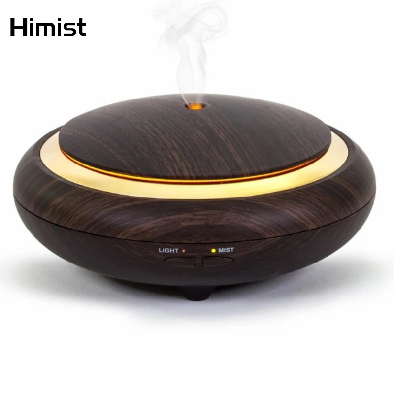 

150ML Essential Oil Diffuser Creative UFO Shape Wood Grain Ultrasonic Air Humidifier Electric Aroma Diffuser Home Aromatherapy