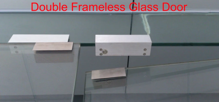 double frameless glass door