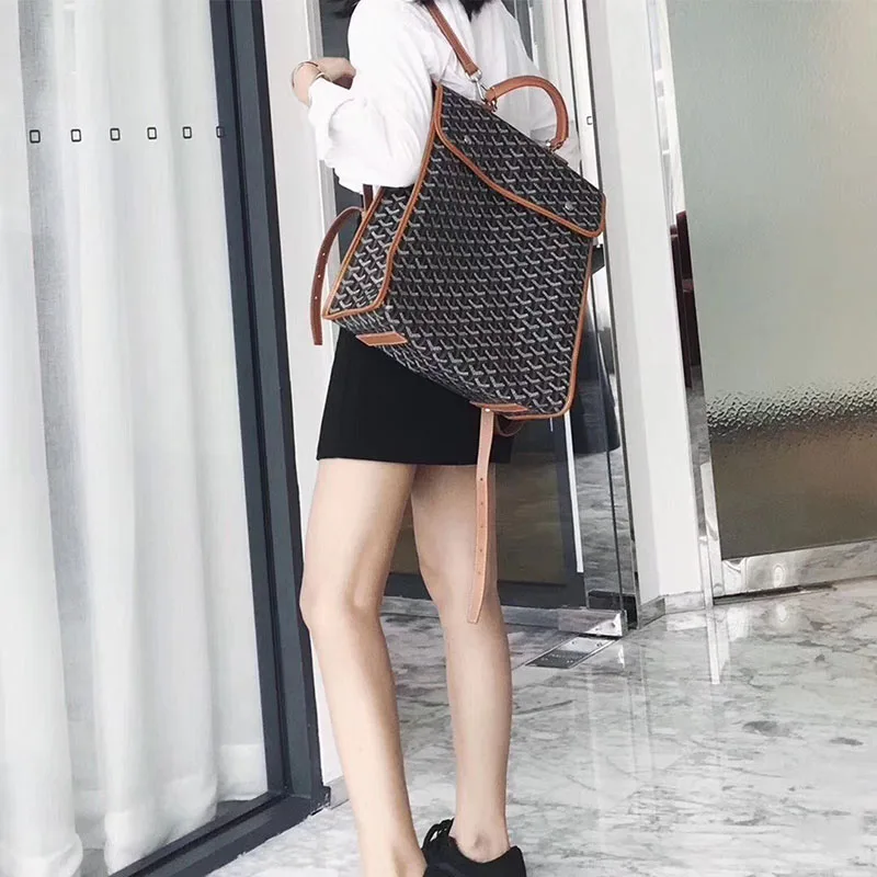 

Luxury Famous Brand Designer Women Genuine Leathe Backpack Large Capacity Shoulders Bag Women High Quality Rucksack Women's Bags