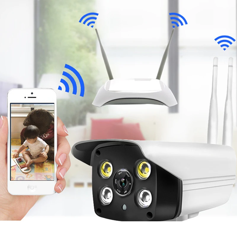 

1080P HD Wireless IP Video Camera With Waterproof Night Vision Mobile Phone To Watch Wireless Intelligent Surveillance Camera