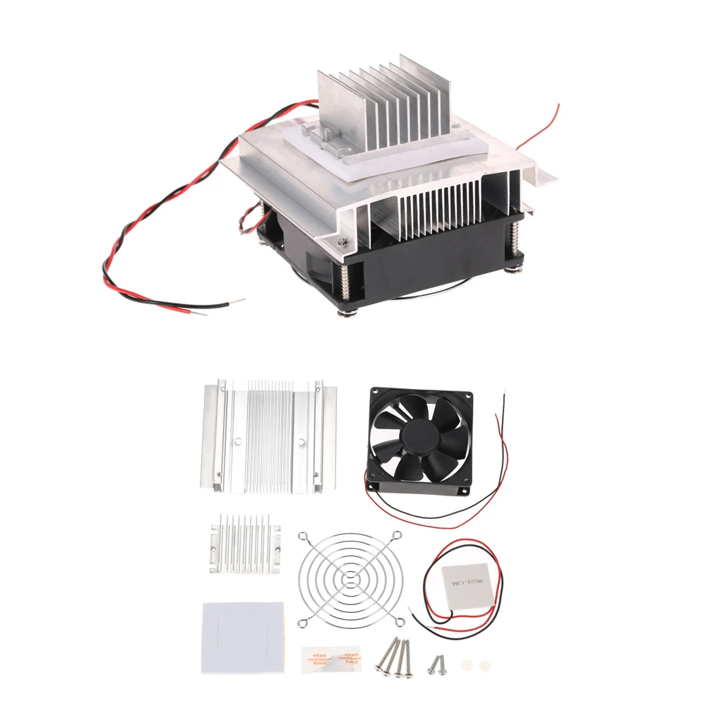 DIY термоэлектрический Пельтье холодильная система охлаждения комплект полупроводниковый кулер проводимости Модуль и радиатор и вентилятор и TEC1-12706