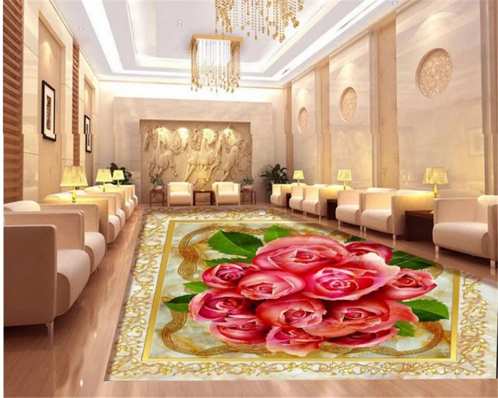 beibehang Beautiful classic 3d wallpaper square European parquet marble 3d flooring tile design fine lamination papel de parede